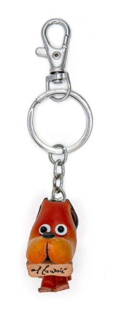 Leather Keyring - Dog