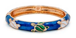 Medium Island Bangle - Honu Design: Royal Blue