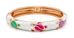 Medium Island Bangle - Honu Design: White