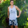 Men's TANK TOP - Natural Aloha: Grey Heather