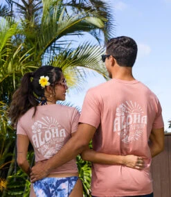 Island GirlĀ® Surf Tee - Sunny Aloha: Dusty Rose