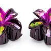 Painted Mini Plumeria Hair Clip Set: Dark Pink
