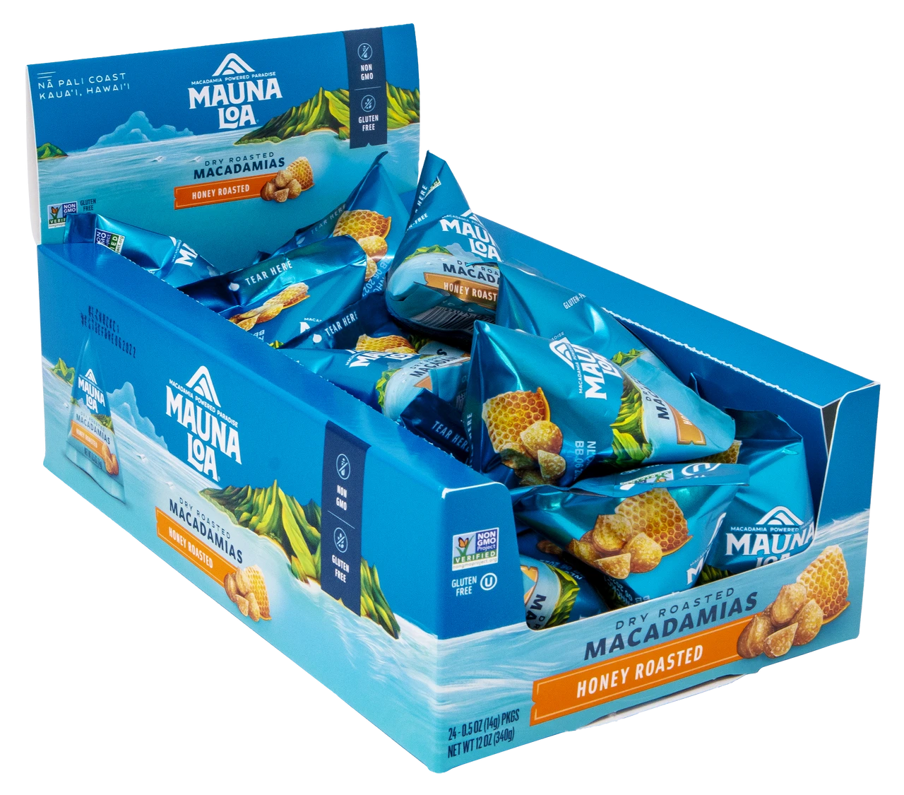 Mauna Loa Macadamia Nut Sample Size Pouch 0.5oz - Honey Roasted 24 Pack - Image 2