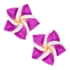 Small Plumeria Stud Earrings: Purple