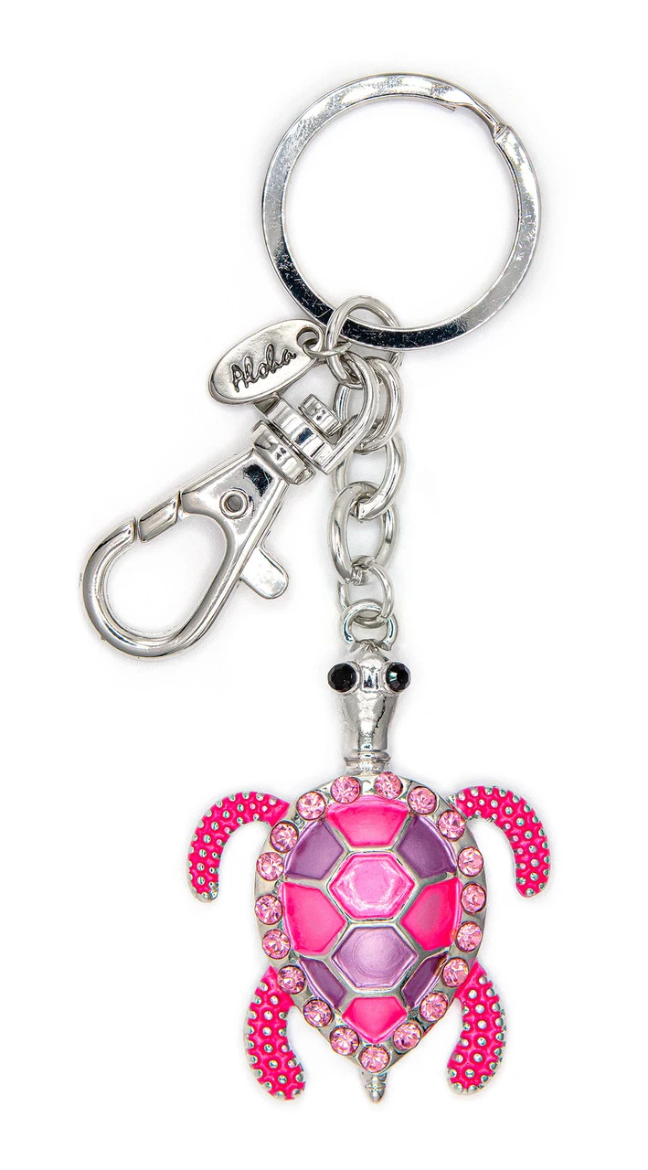 Island Bling Keyring - Honu: Pink