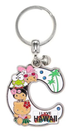 SANRIO Hello Kitty® & Friends HAWAII Initial Keyring: C