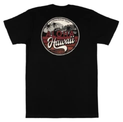 Crew Neck Tee - Hawaii Skyline: Black