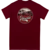 Crew Neck Tee - Hawaii Skyline: Red