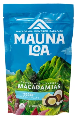 Mauna Loa Macadamia Stand Up Bag 8oz: Coconut Milk Chocolate