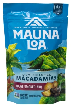Mauna Loa Macadamia Stand Up Bag 8oz: Kiawe Smoked BBQ