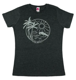 Island GirlĀ® Surf Tee - Sun Surf: Charcoal Heather