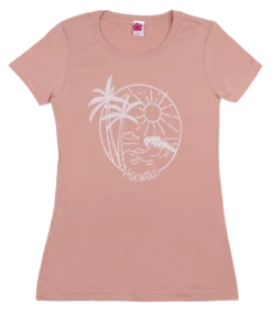 Island GirlĀ® Surf Tee - Sun Surf: Dusty Rose