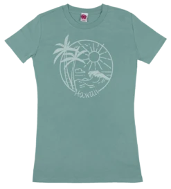 Island GirlĀ® Surf Tee - Sun Surf: Sea Green