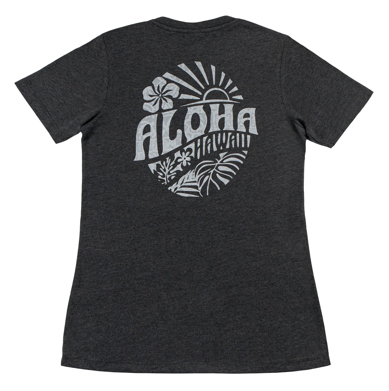 Island Girl® Surf Tee - Sunny Aloha: Charcoal Heather - Image 6
