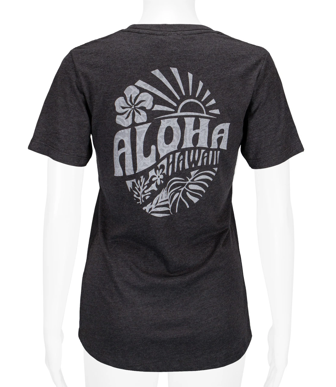 Island Girl® Surf Tee - Sunny Aloha: Charcoal Heather