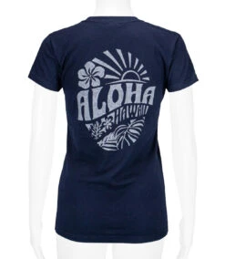 Island GirlĀ® Surf Tee - Sunny Aloha: Navy