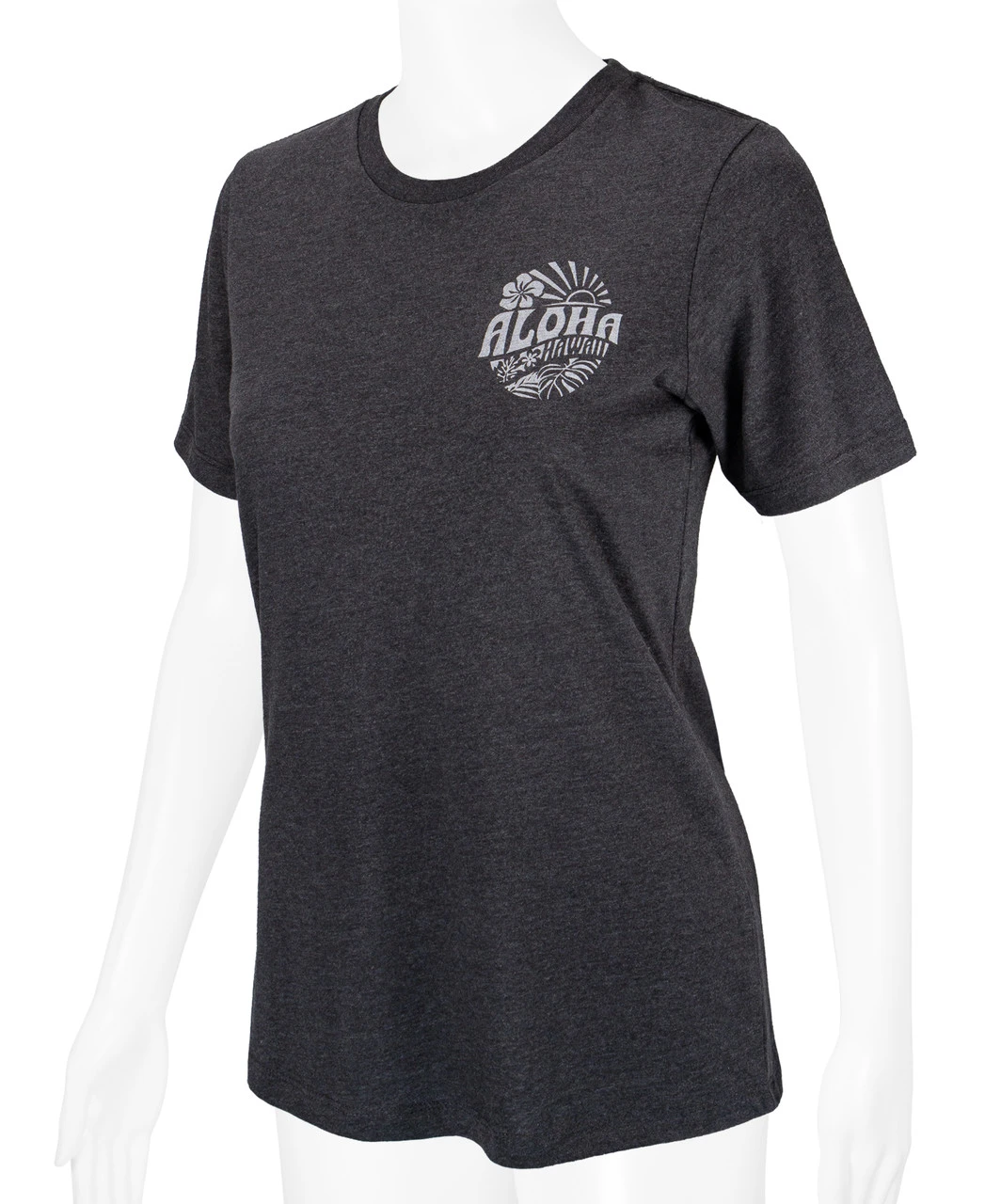 Island Girl® Surf Tee - Sunny Aloha: Charcoal Heather - Image 3