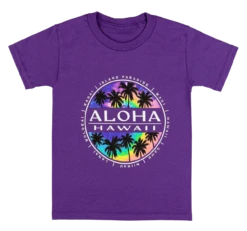 Hawaiian Performance Surfwear® Child's Tee - Tie Dye: Purple