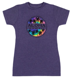 Island GirlĀ® Surf Tee - Tie Dye: Purple Heather