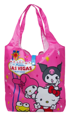 SANRIO Hello Kitty ® LAS VEGAS Foldable Tote: Hello Kitty & Friends - Pink