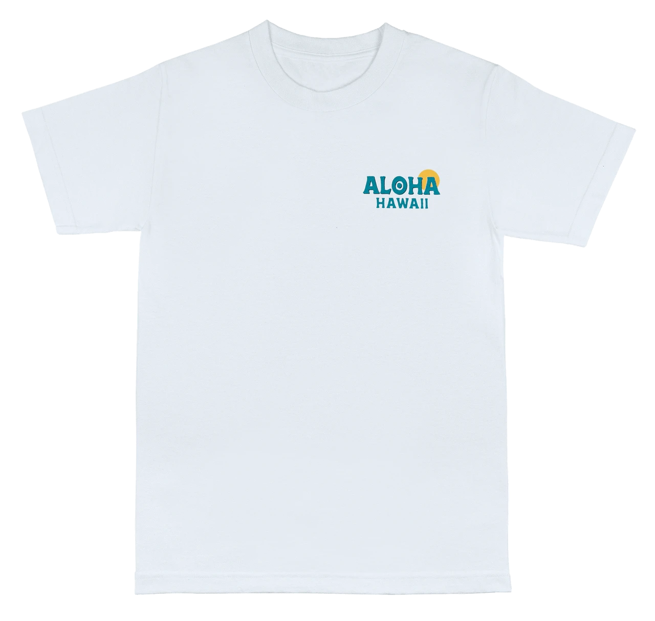 Crew Neck Tee - Ocean: White