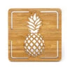Tropical Bamboo Die-Cut Coaster: Pineapple