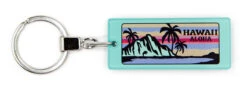 Island Life Keychain - Wide Series: Tropical Sunset Mint