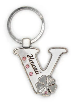Island Girl® Rhinestone Keyring: V