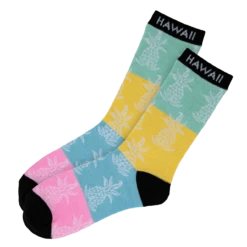 Hawaiian Performance Surfwear® Crew Cut Socks: Pineapple