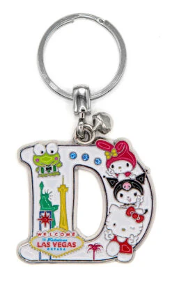 SANRIO Hello Kitty® & Friends LAS VEGAS Initial Keyring: D