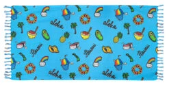 Hawaii Loa Premium Blanket Towel: Turkish Towel - Aloha Fun