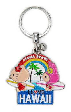 SANRIO Hello Kitty® Keyring: Friend's Surf Walking