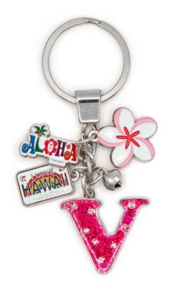 Island Girl® Charm Keyring: V