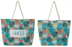 ROBIN RUTH® Rope Handle Tote Bag: Monstera Leaves Print