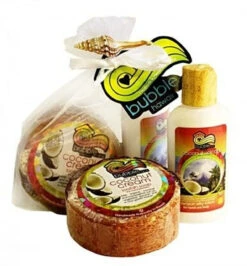 Mini Lotion/Organic Loofah Soap Gift Set: Coconut Cream