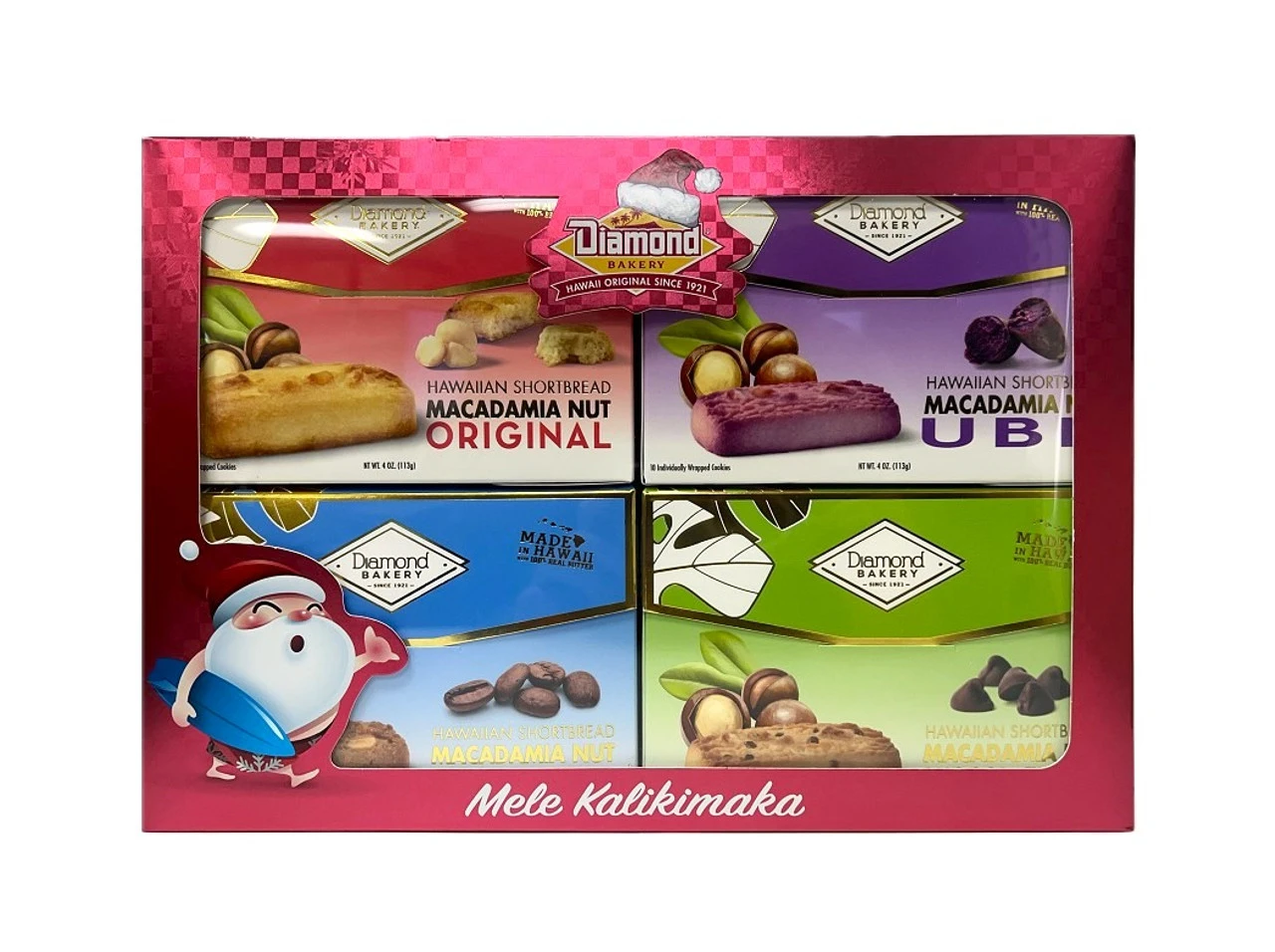Diamond Bakery Christmas Macadamia Nut Shortbread Cookies 4 Box Gift Set