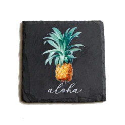 Slate Coaster: Pineapple