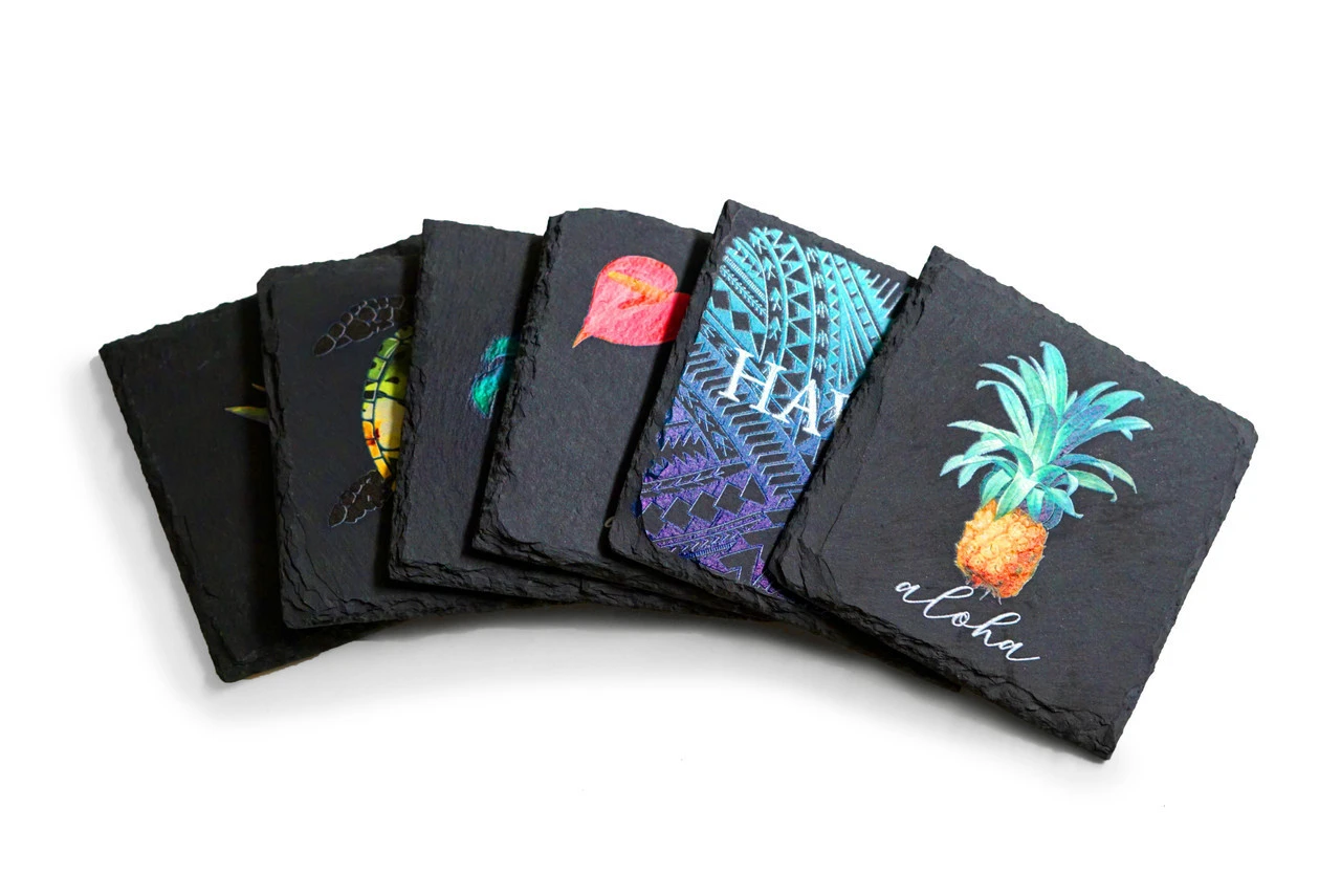 Slate Coaster 4 Piece Set: Tribal - Image 2