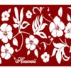 Large Velour Beach Towel: Red Floral