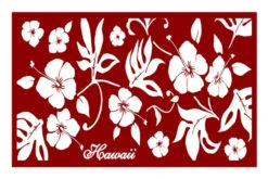 Large Velour Beach Towel: Red Floral