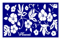 Large Velour Beach Towel: Blue Floral