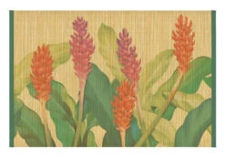 Hawaiian Design Bamboo Placemat: Ginger Paradise