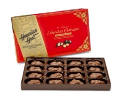 Hawaiian Host Founder's Collection Milk Chocolate Covered Macadamia Nuts 7 Oz (Red Holiday Edition)