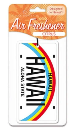 Island Design Air Freshener - Hawaii License Plate