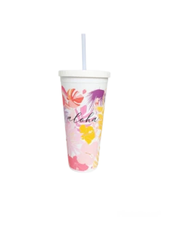 Double Wall Tumbler - Heleconia: White