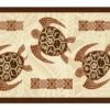 Large Velour Beach Towel: Tapa Honu
