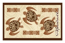 Large Velour Beach Towel: Tapa Honu