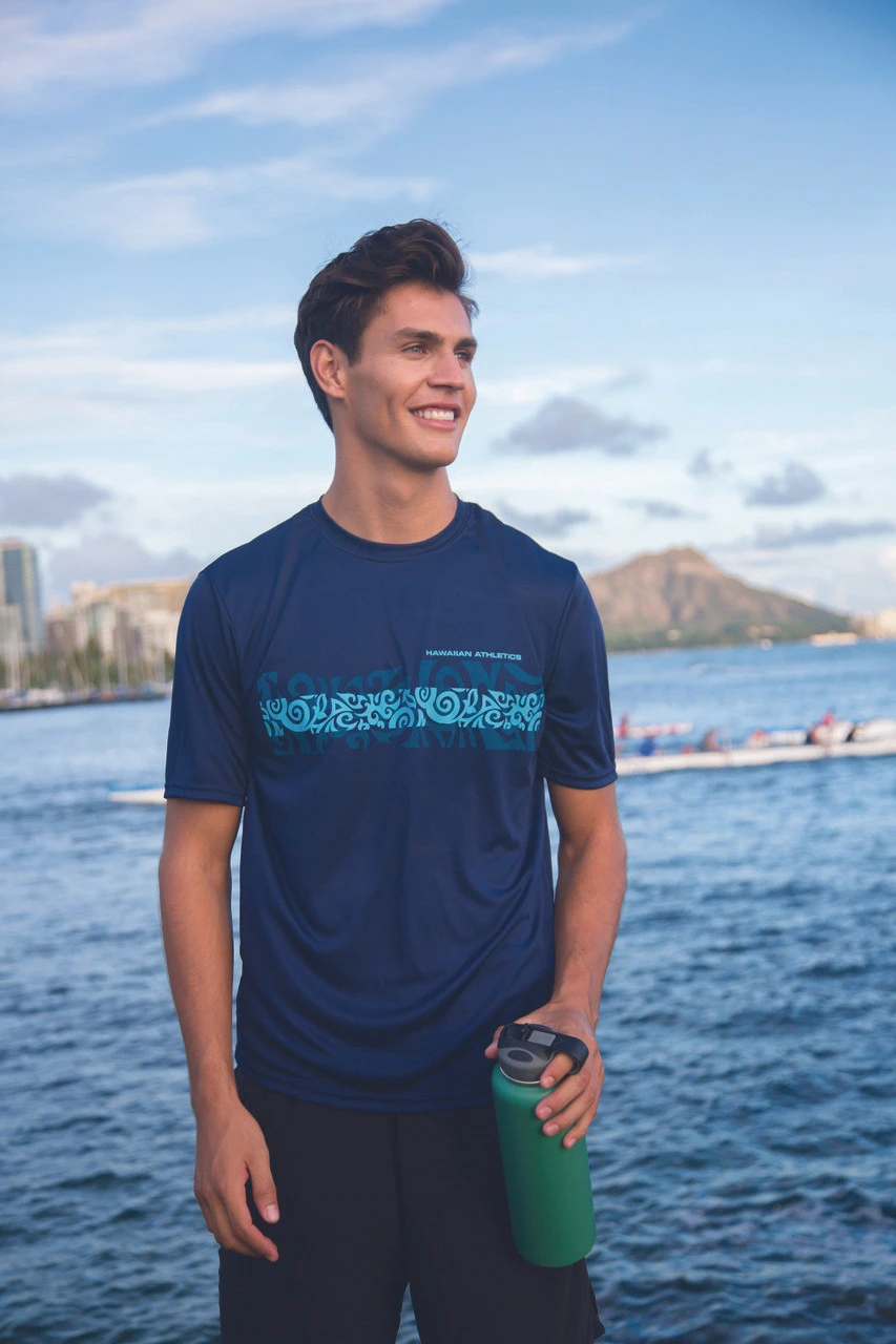 Hawaiian Athletics® Sports Tee - Shaka Pocket: Space Black - Image 2