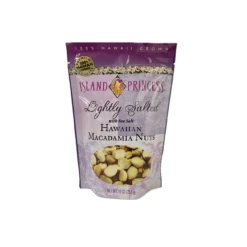 Island Princess Lightly Salted Macadamia Nut Stand Up Bag 10oz
