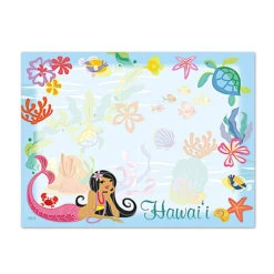 Hawaiian Design Stick 'N Notes - Single Pad: Hula Mermaids